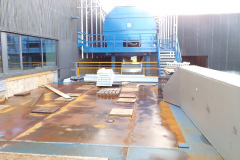 Montage plateforme future cabine tri  02 mars 2020