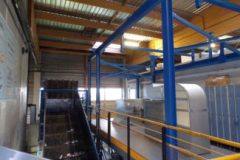 Intérieur bâtiment péparation plateforme pour tri optique 02 mars 2020