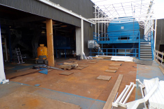 27 avril : travaux process vue extérieure  future cabine