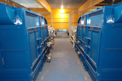 27 avril : machines de tri optique dessus cabine