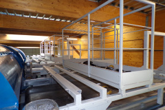 27 avril : machines de tri optique dessus cabine