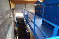 27 avril : travaux process vue haut tapis presse à balle