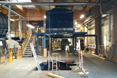 7 avril : découpe de la dalle pour nouvelle organisation porcess